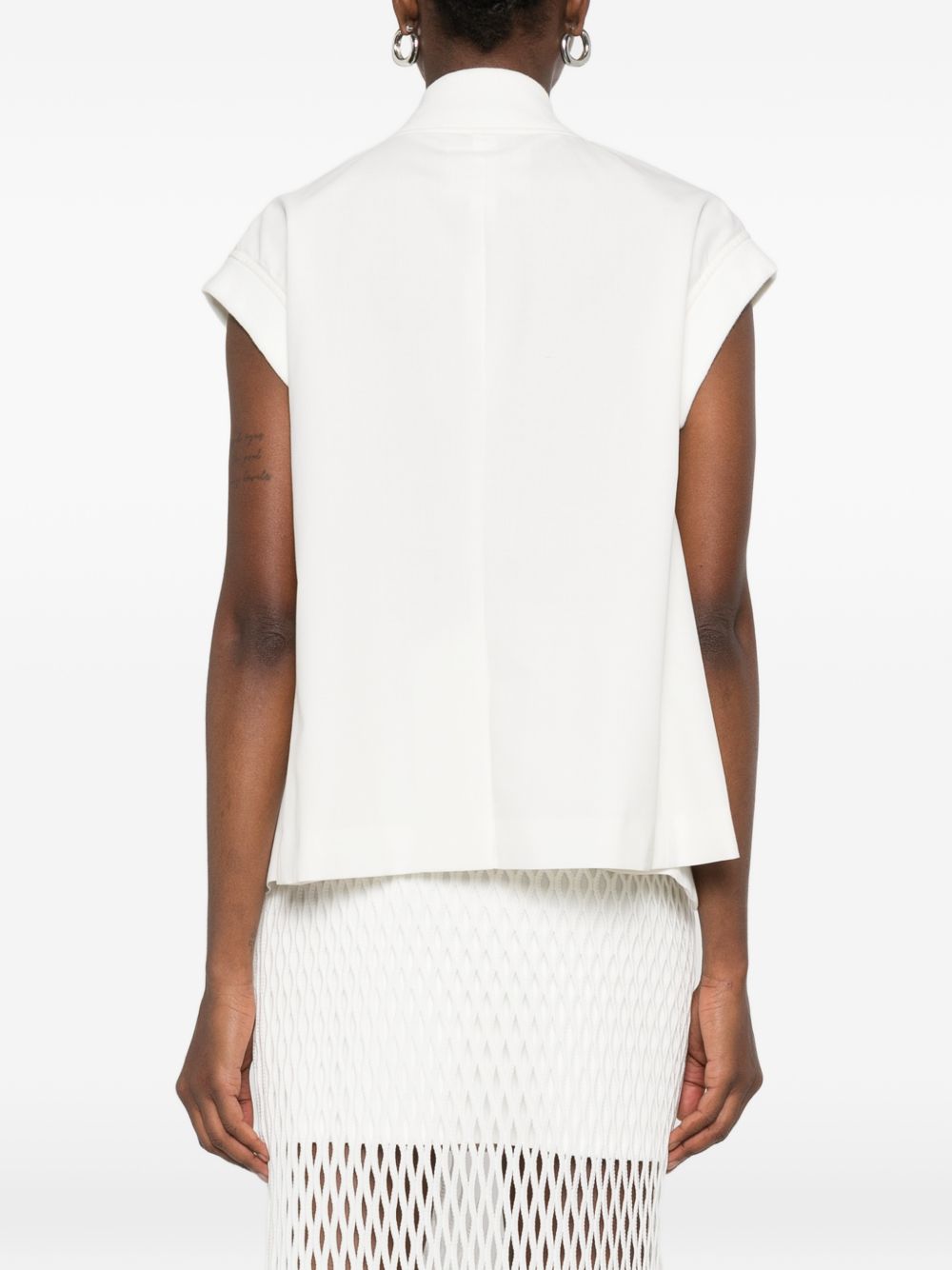 Sacai Women Wool And Nylon Vest