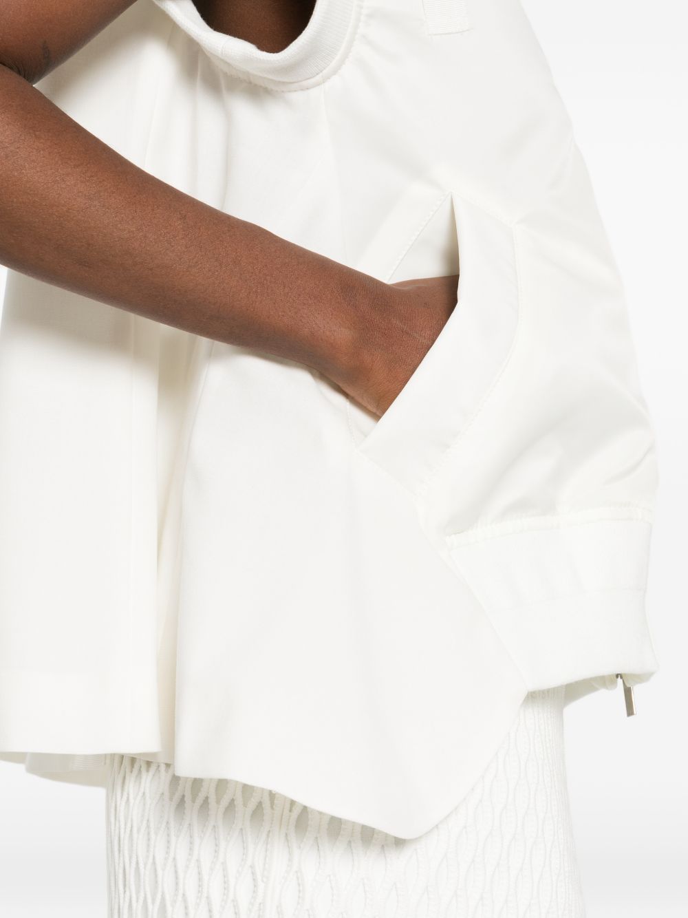 Sacai Women Wool And Nylon Vest