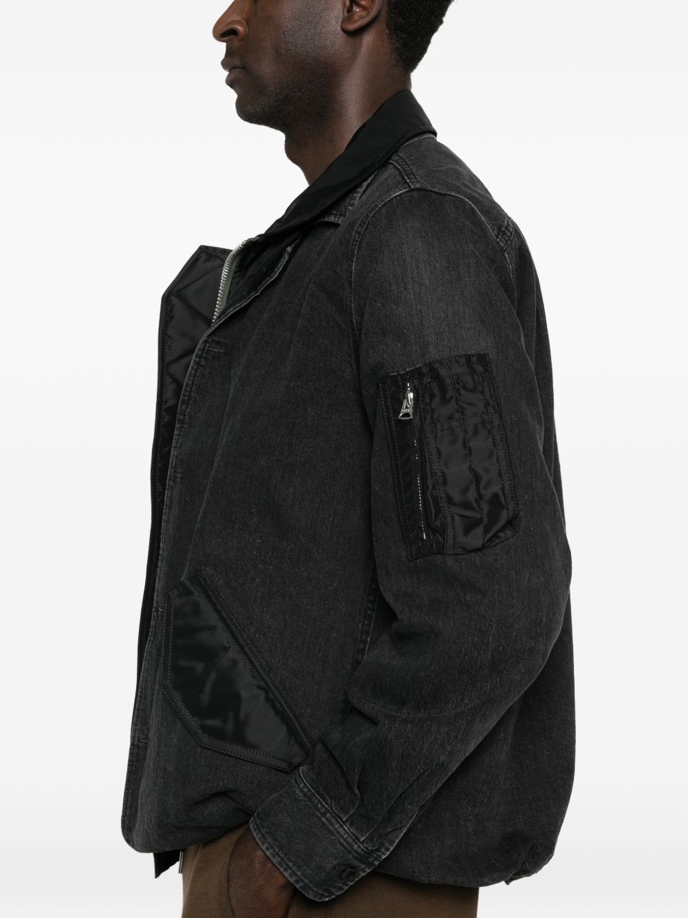 SACAI Sacai Men Denim And Nylon Jacket