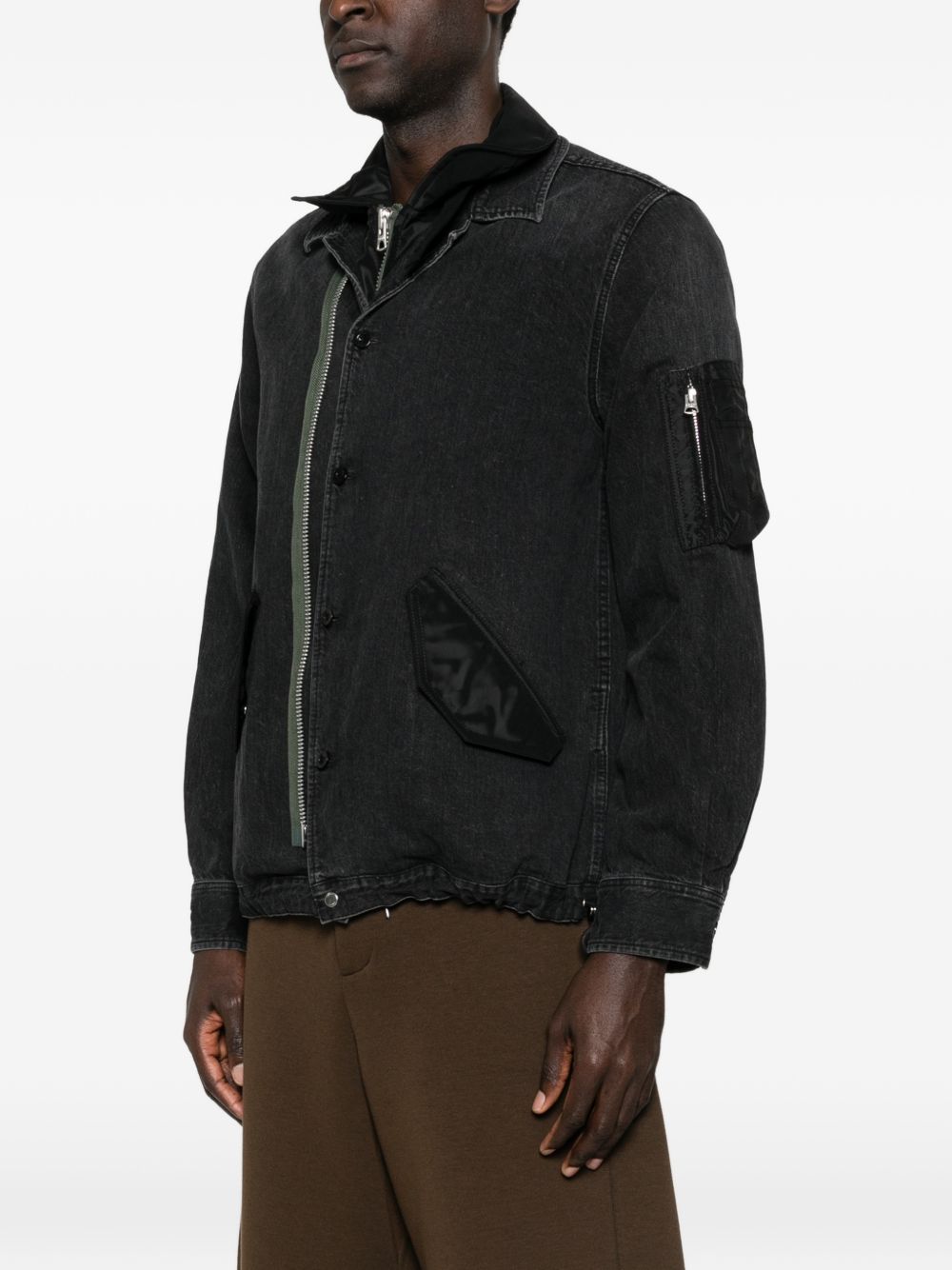 SACAI Sacai Men Denim And Nylon Jacket