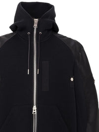 Sacai Men Cotton And Nylon Hoodie
