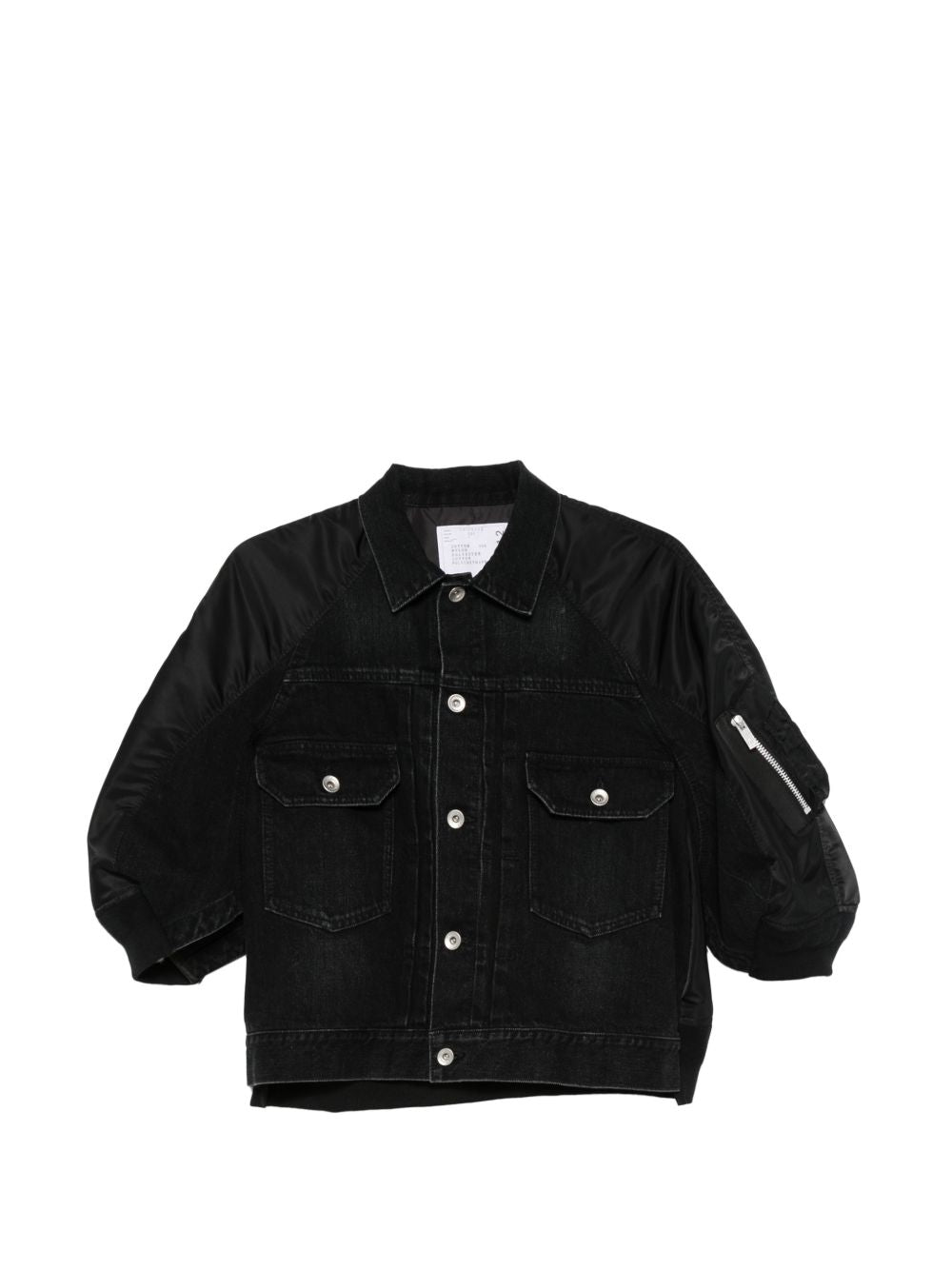 Sacai Women Nylon And Denim Jacket