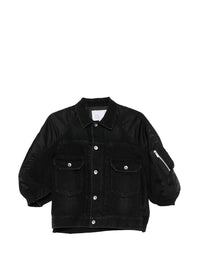 Sacai Women Nylon And Denim Jacket