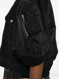 Sacai Women Nylon And Denim Jacket