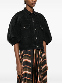 Sacai Women Nylon And Denim Jacket