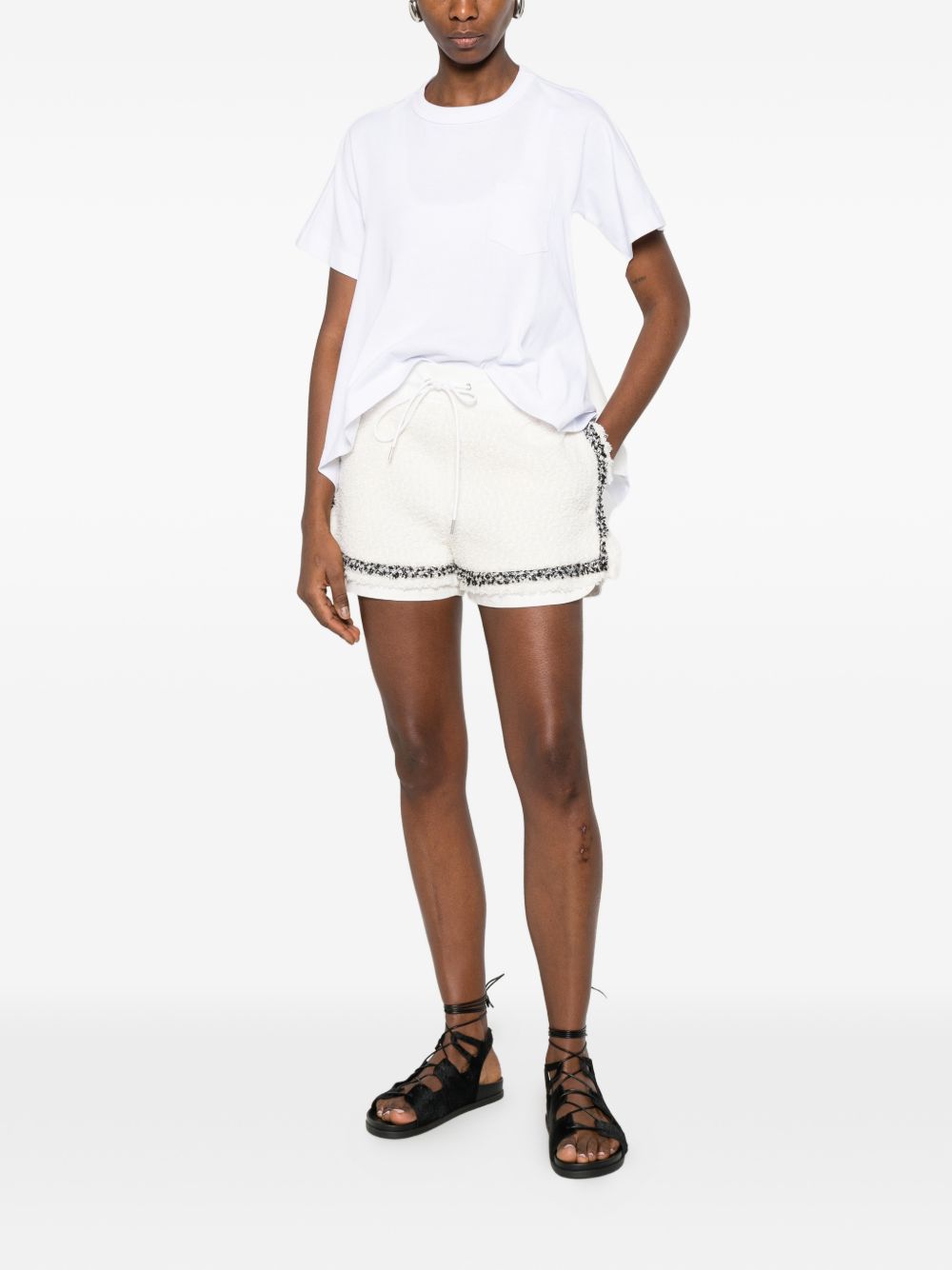Sacai Women Tweed Shorts