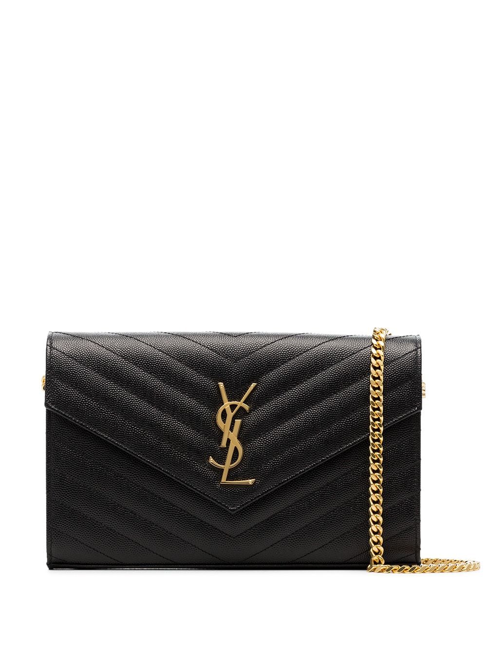 SAINT LAURENT Saint Laurent Women Cassandre Leather Wallet On Chain
