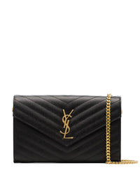SAINT LAURENT Saint Laurent Women Cassandre Leather Wallet On Chain
