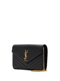 SAINT LAURENT Saint Laurent Women Cassandre Leather Wallet On Chain