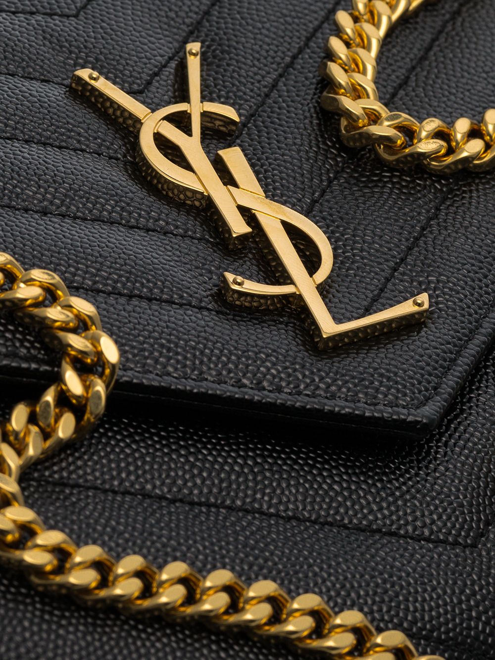 SAINT LAURENT Saint Laurent Women Cassandre Leather Wallet On Chain