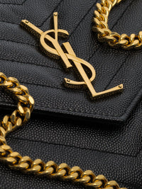 SAINT LAURENT Saint Laurent Women Cassandre Leather Wallet On Chain
