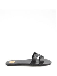 Saint Laurent Women Mabrouka Leather Flat Sandals
