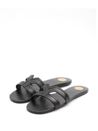Saint Laurent Women Mabrouka Leather Flat Sandals