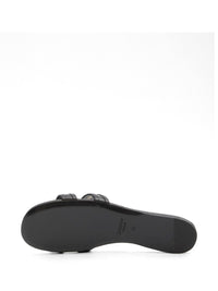 Saint Laurent Women Mabrouka Leather Flat Sandals