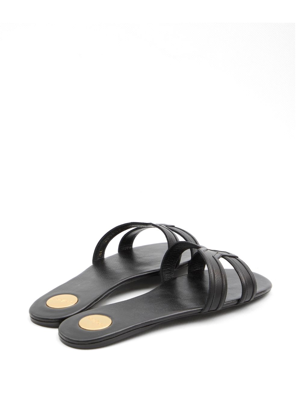 Saint Laurent Women Mabrouka Leather Flat Sandals