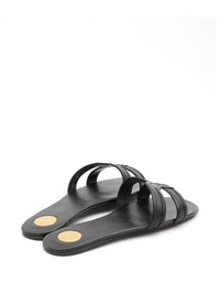 Saint Laurent Women Mabrouka Leather Flat Sandals