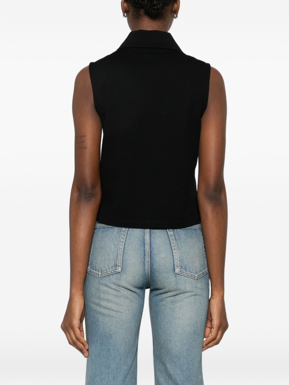 SAINT LAURENT Saint Laurent Women Cotton Sleeveless Polo Shirt