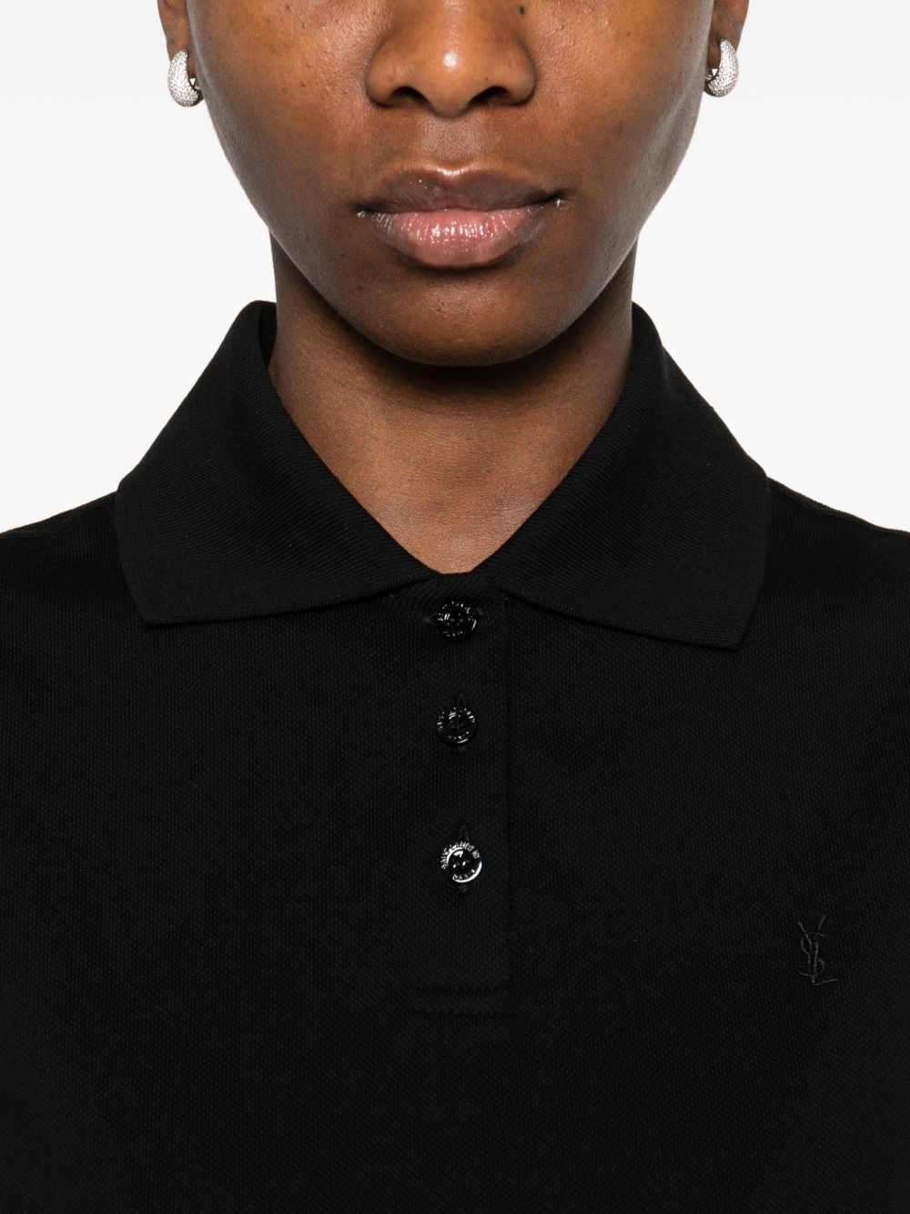SAINT LAURENT Saint Laurent Women Cotton Sleeveless Polo Shirt