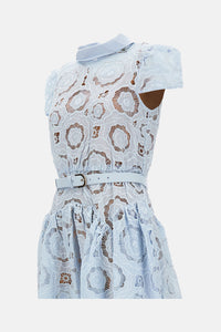 Self-Portrait Self-Portrait Women Blue Floral Lace Midi Dress