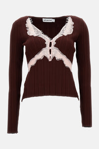 Self-Portrait Self-Portrait Women Lace Knit Top