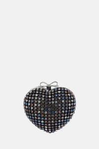 Self-Portrait Women Multicrystal Heart-Shaped Clutch