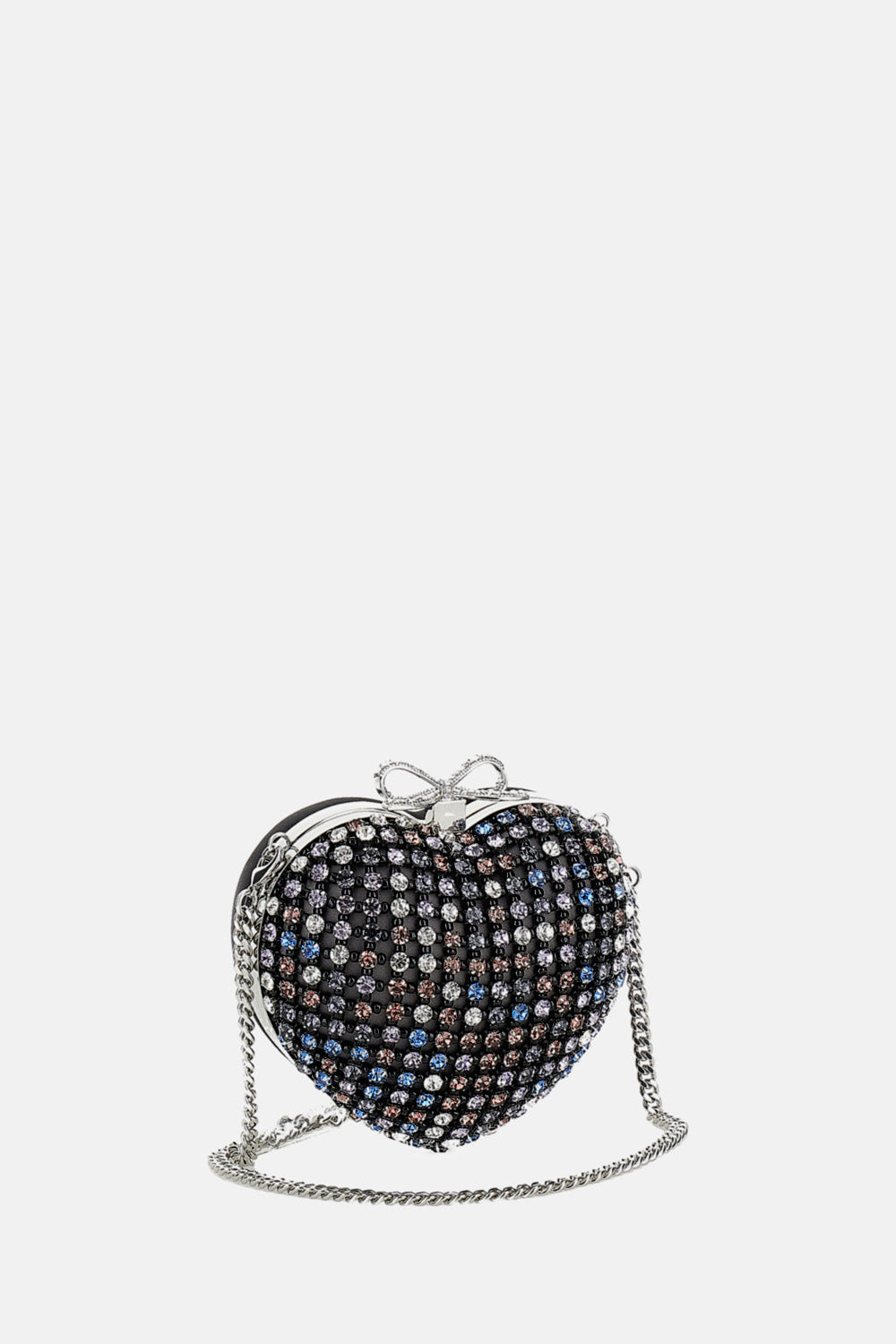 Self-Portrait Women Multicrystal Heart-Shaped Clutch