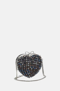 Self-Portrait Women Multicrystal Heart-Shaped Clutch