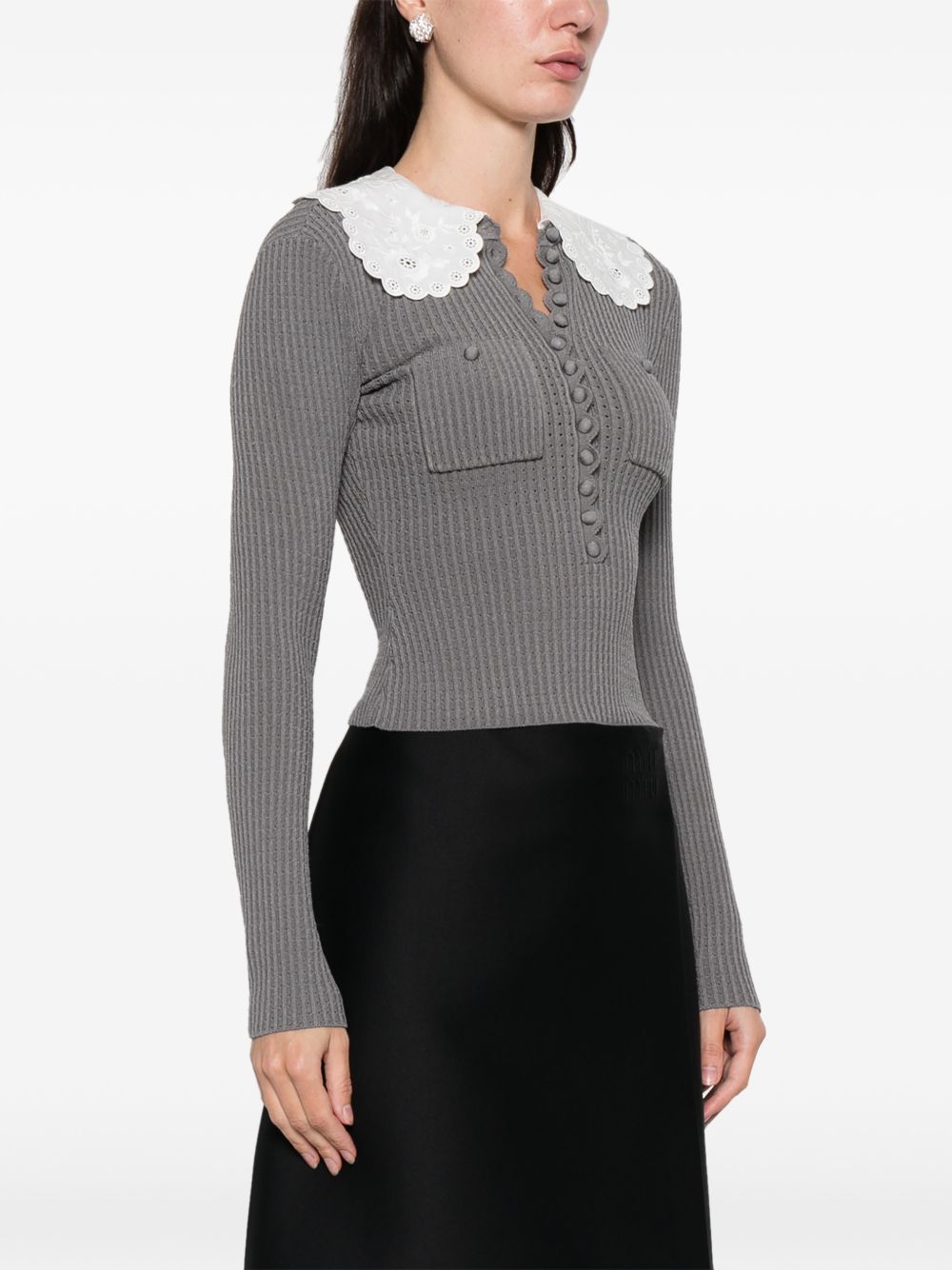 SELF PORTRAIT Self Portrait Women Collar-Detail Sweater