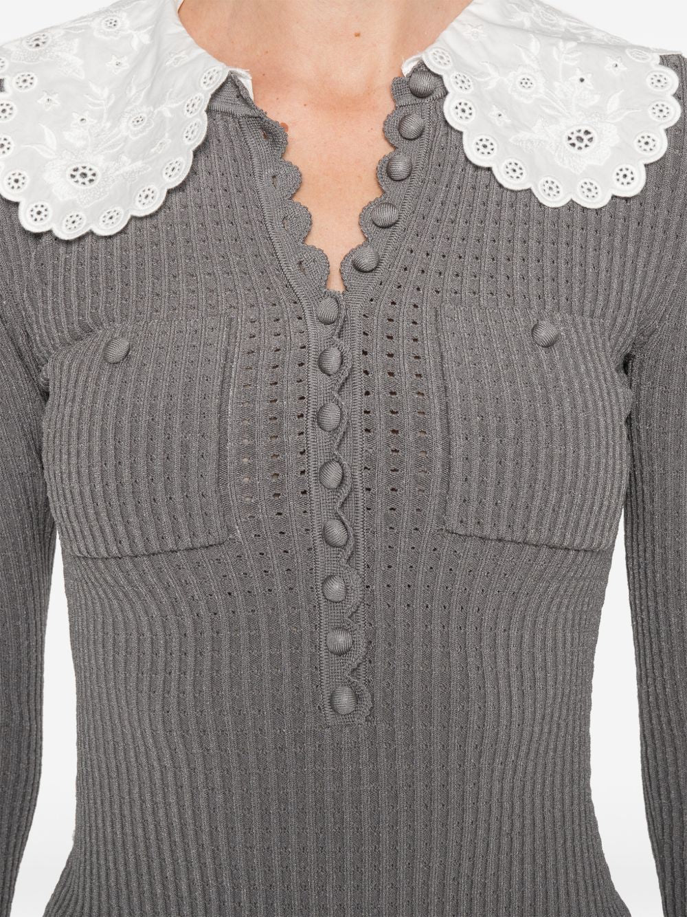SELF PORTRAIT Self Portrait Women Collar-Detail Sweater