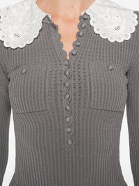 SELF PORTRAIT Self Portrait Women Collar-Detail Sweater