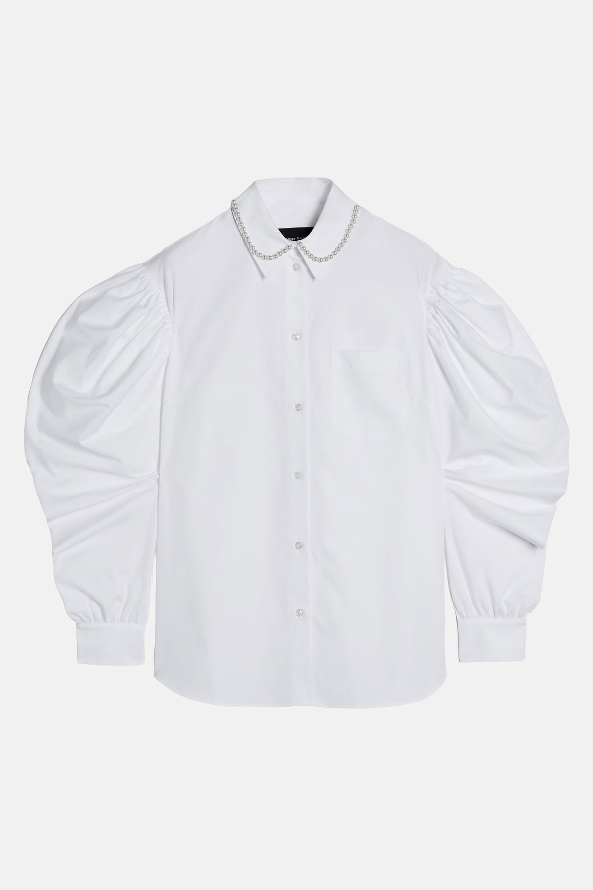 Simone Rocha Women Draped Sleeve Masculine Shirt With Emb
