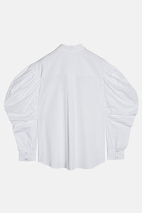Simone Rocha Women Draped Sleeve Masculine Shirt With Emb