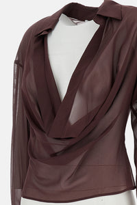 The Andamane Women Lilia - Deep V Collar Blouse