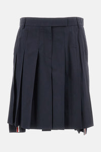 Thom Browne Women Cotton Pleated Skirt