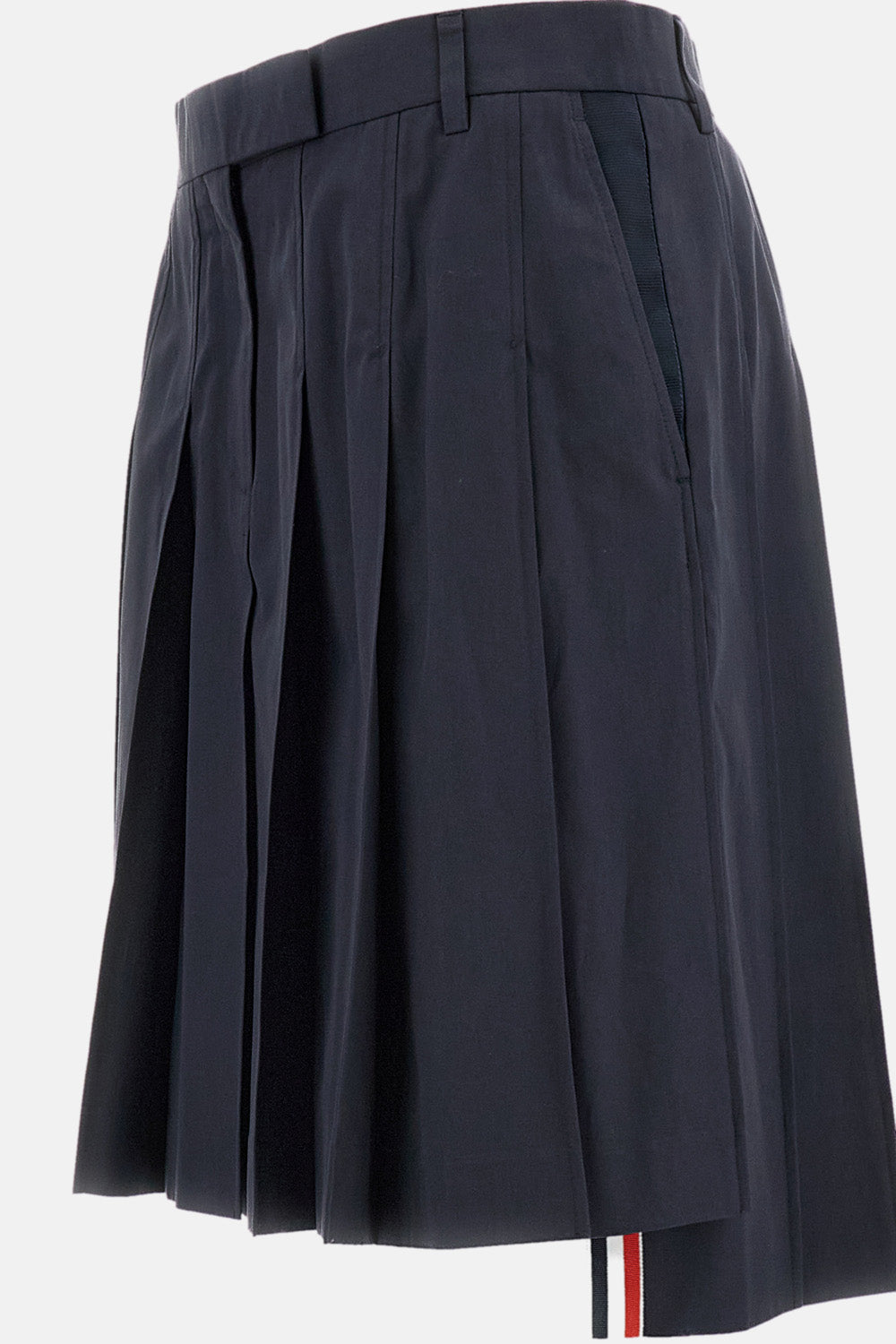 Thom Browne Women Cotton Pleated Skirt