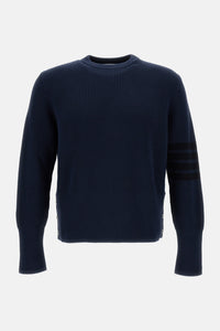 Thom Browne Men Crewneck Cotton Cardigan