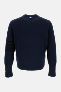 Thom Browne Men Crewneck Cotton Cardigan