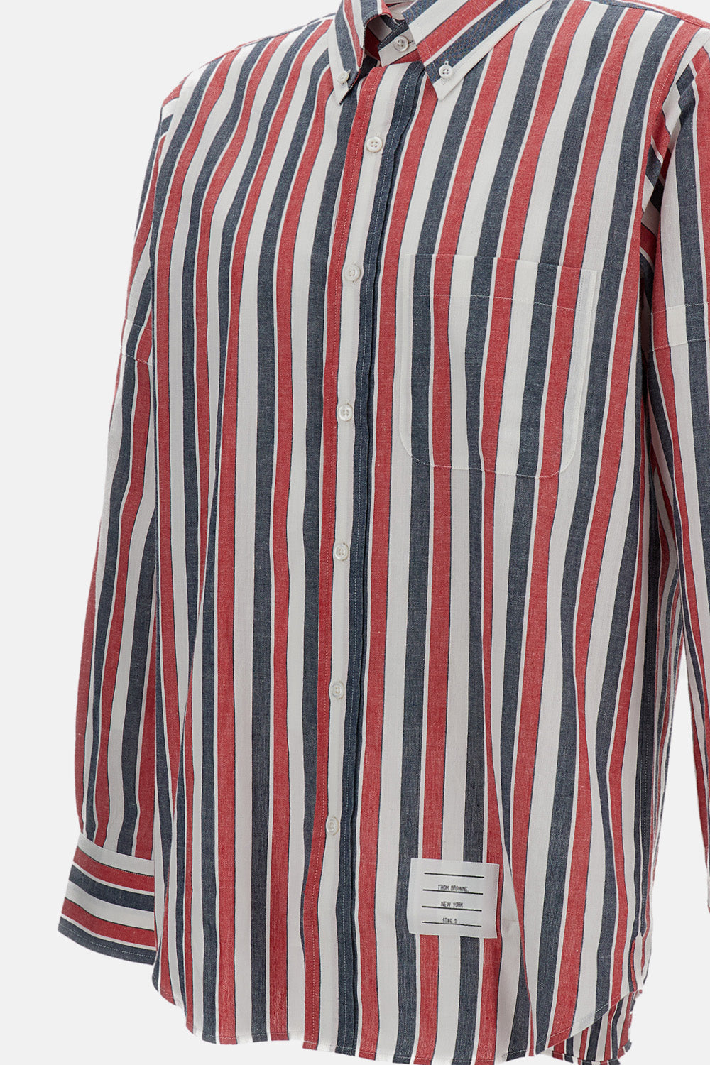 Thom Browne Men Striped Linen Shirt