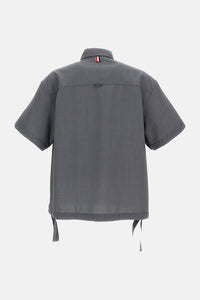 Thom Browne Men Short-Sleeve Oversize Shirt