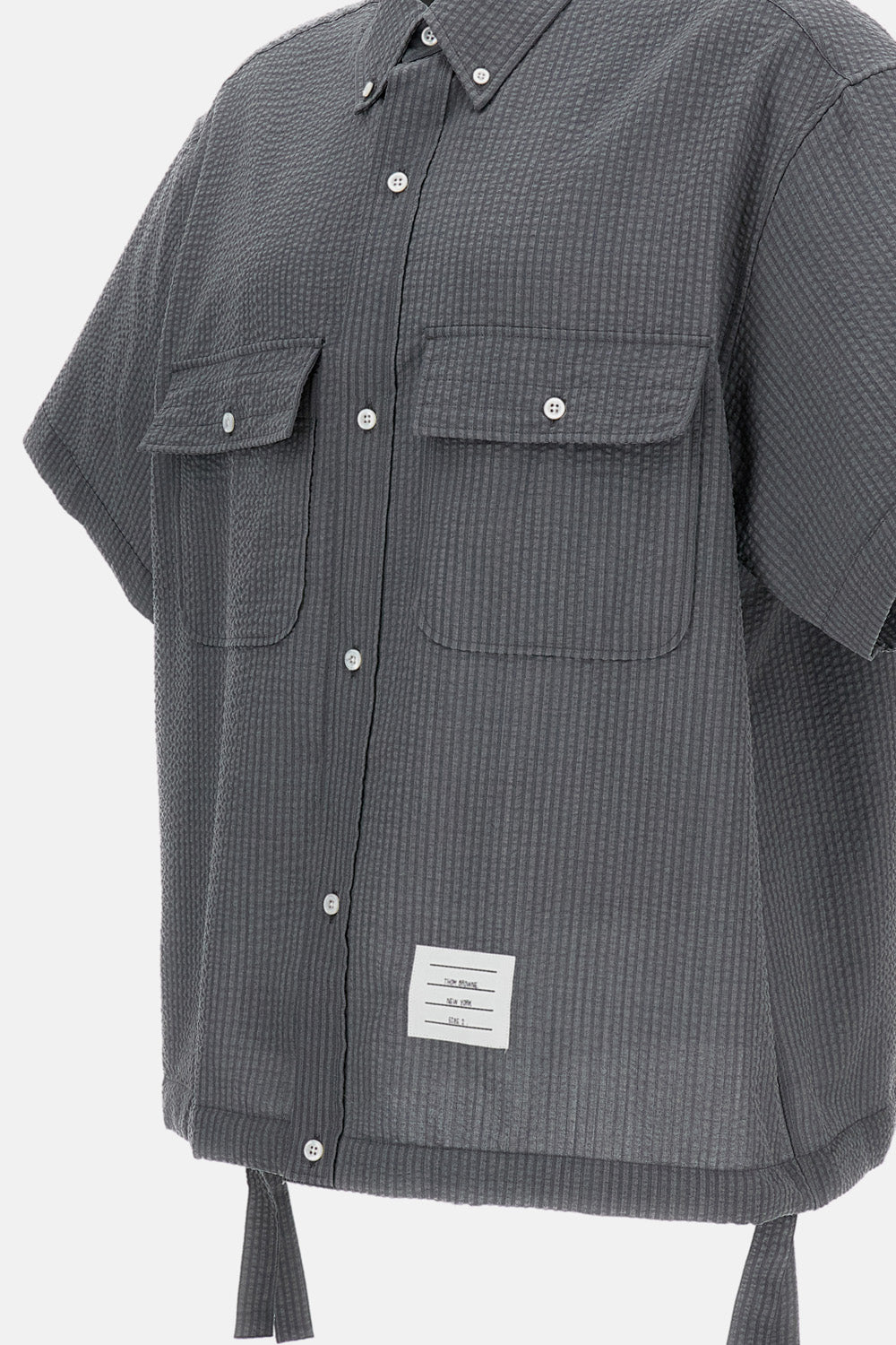 Thom Browne Men Short-Sleeve Oversize Shirt