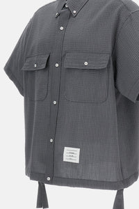 Thom Browne Men Short-Sleeve Oversize Shirt