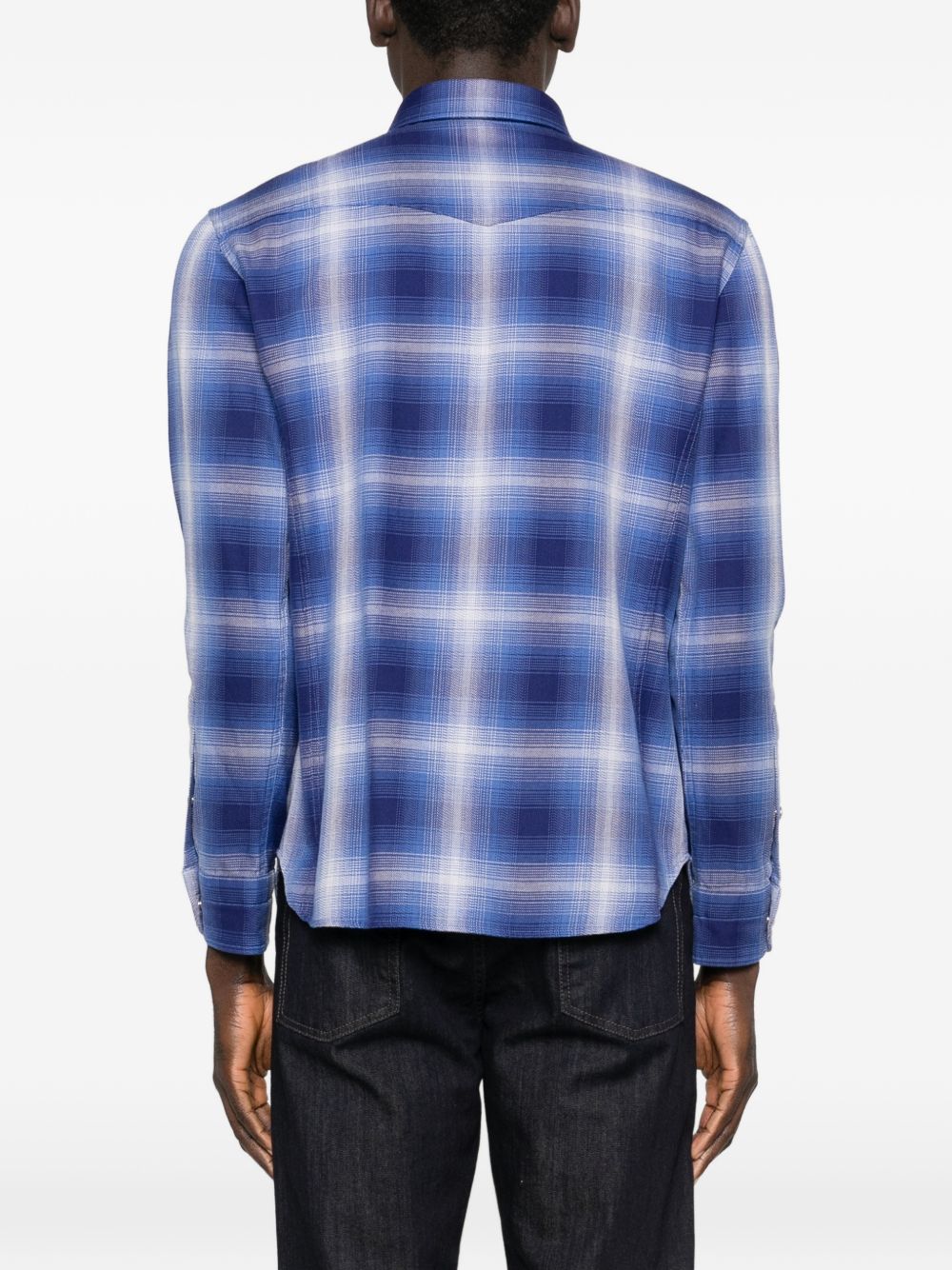 Tom Ford Men Cotton Checked Shirt