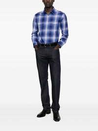 Tom Ford Men Cotton Checked Shirt