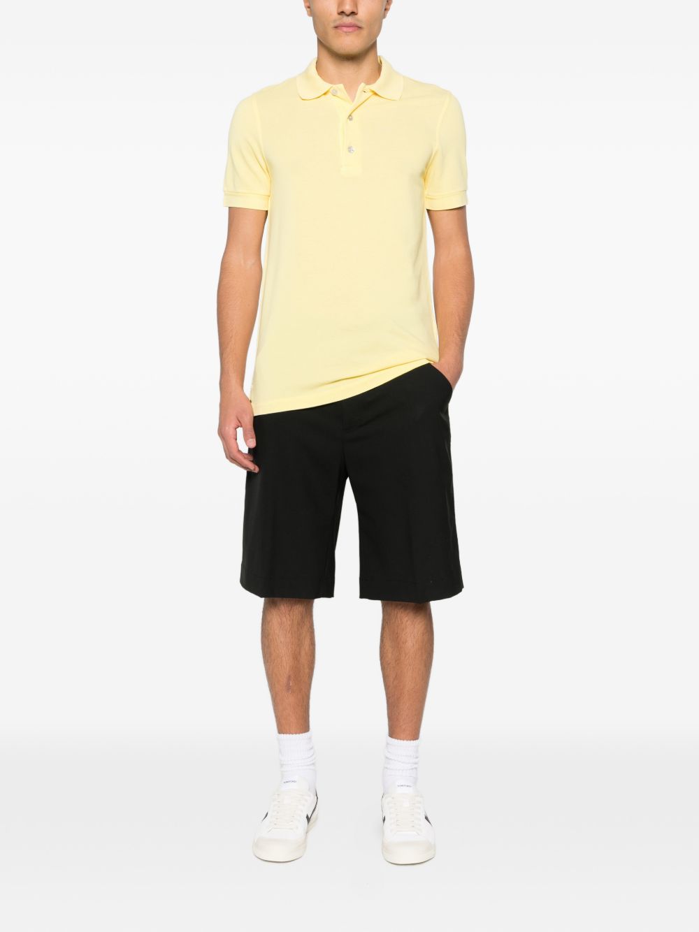 Tom Ford Men Cotton Blend Polo Shirt