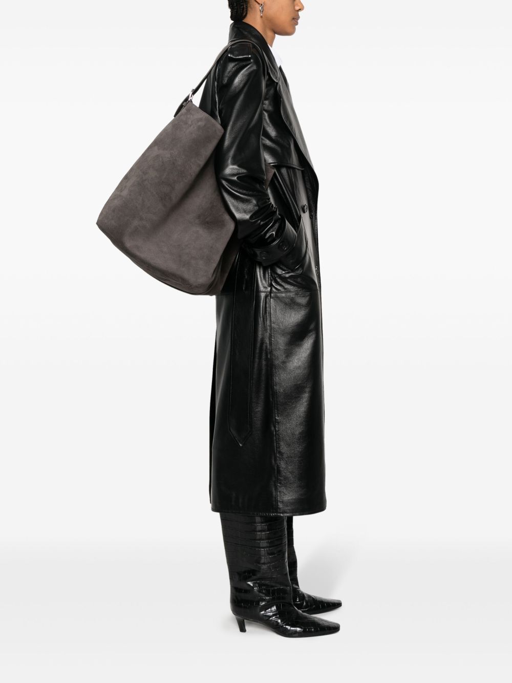 TOTEME Toteme Women Belted Suede Leather Tote