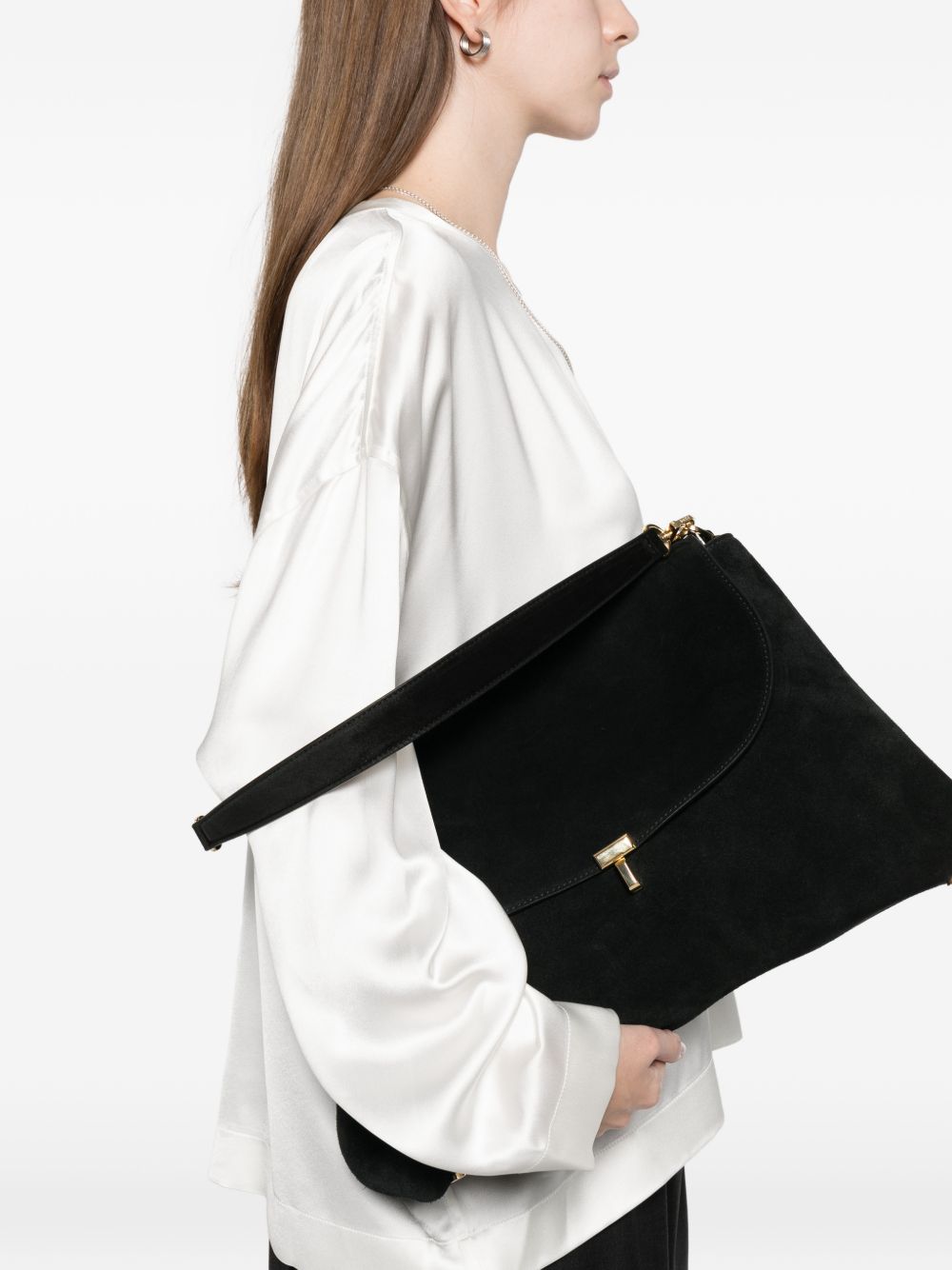 TOTEME Toteme Women T-Lock Suede Leather Tote Bag