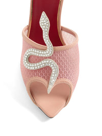 Valentino Garavani Women Coeur Vipère Leather Mules