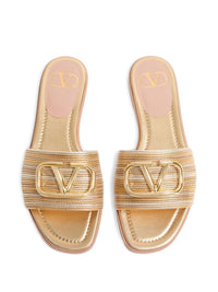 VALENTINO GARAVANI Valentino Garavani Women Vlogo Signature Leather Flat Sandals