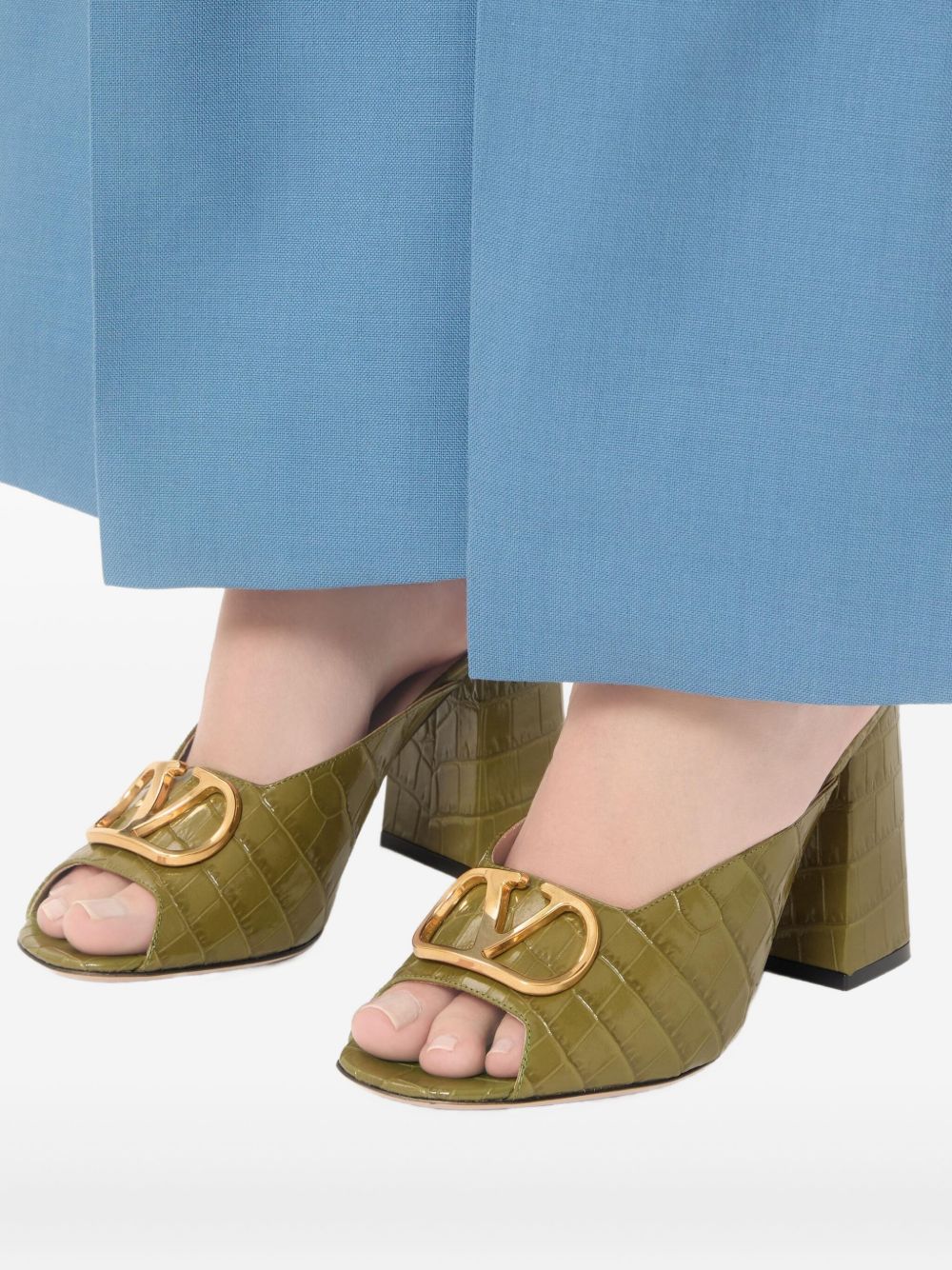 Valentino Garavani Women Vlogo Signature Leather Mules