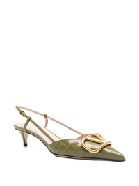 VALENTINO GARAVANI Valentino Garavani Women Vlogo Signature Leather Slingback Pumps